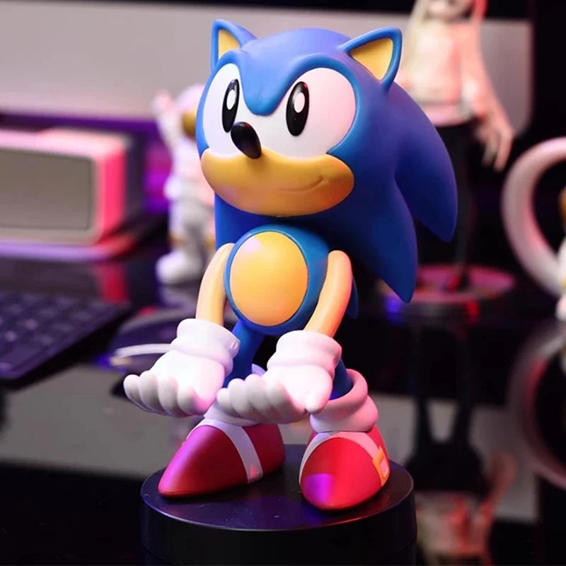 Anime Sonic Figure Hedgehog Phone Holder Switch PS4 PS5 Xbox Game Controller Holder Action Figure Model Toys Children Fans Gift