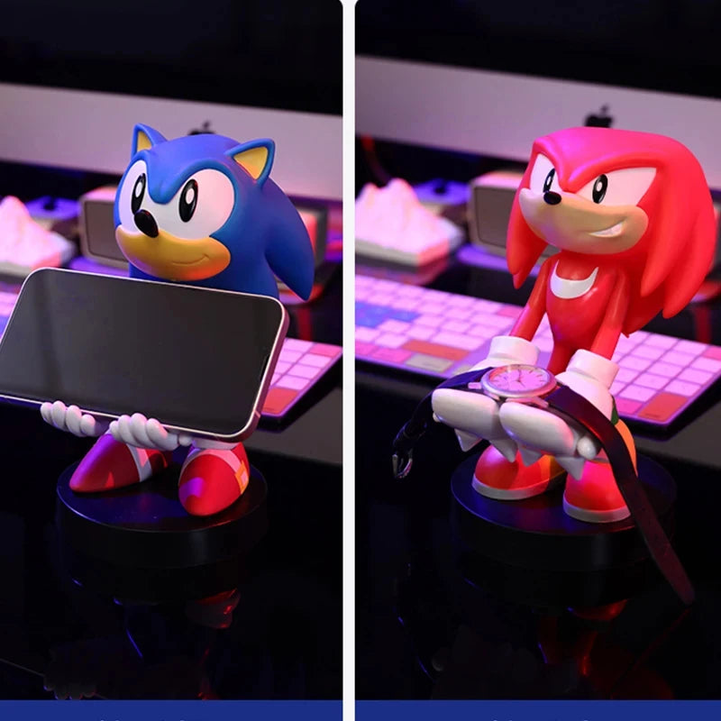 Anime Sonic Figure Hedgehog Phone Holder Switch PS4 PS5 Xbox Game Controller Holder Action Figure Model Toys Children Fans Gift
