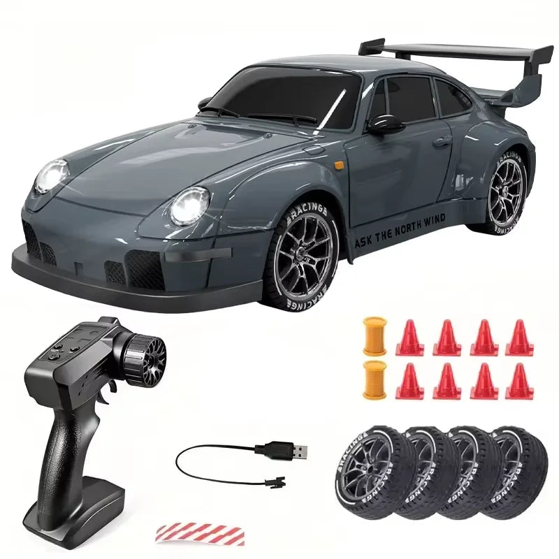1:24 Scale 20+KM/H RC Drift Car 2.4G 4WD High Speed RC Drifting Car Remote Control Cars with LED Lights Drifting Tires Race Toys