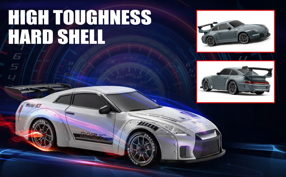 1:24 Scale 20+KM/H RC Drift Car 2.4G 4WD High Speed RC Drifting Car Remote Control Cars with LED Lights Drifting Tires Race Toys