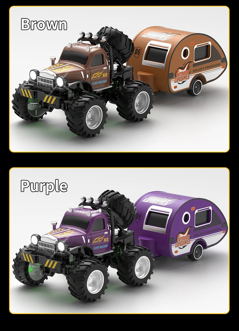 New 1:64 Rc Car Mini 2.4Ghz City Road Handle High Speed Alloy All Terrain Remote Control Car Dual Control Children's Toys Gifts