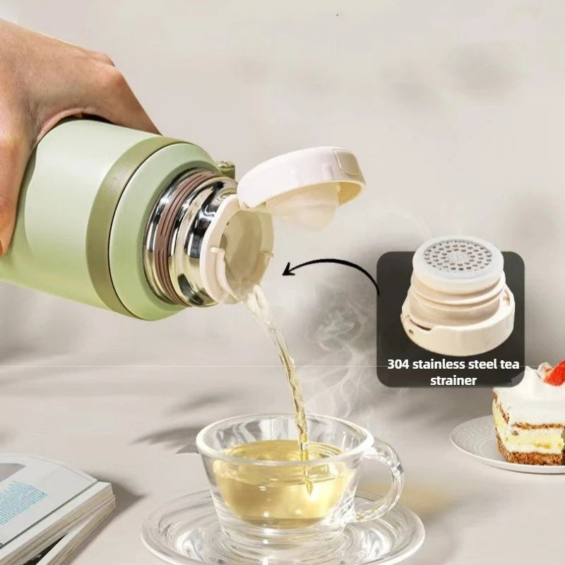 600ML Thermal Water Bottle Stainless Steel Thermos Bottle Keep Cold and Hot Water Bottle Thermos for Tea Coffee Vacuum Flasks