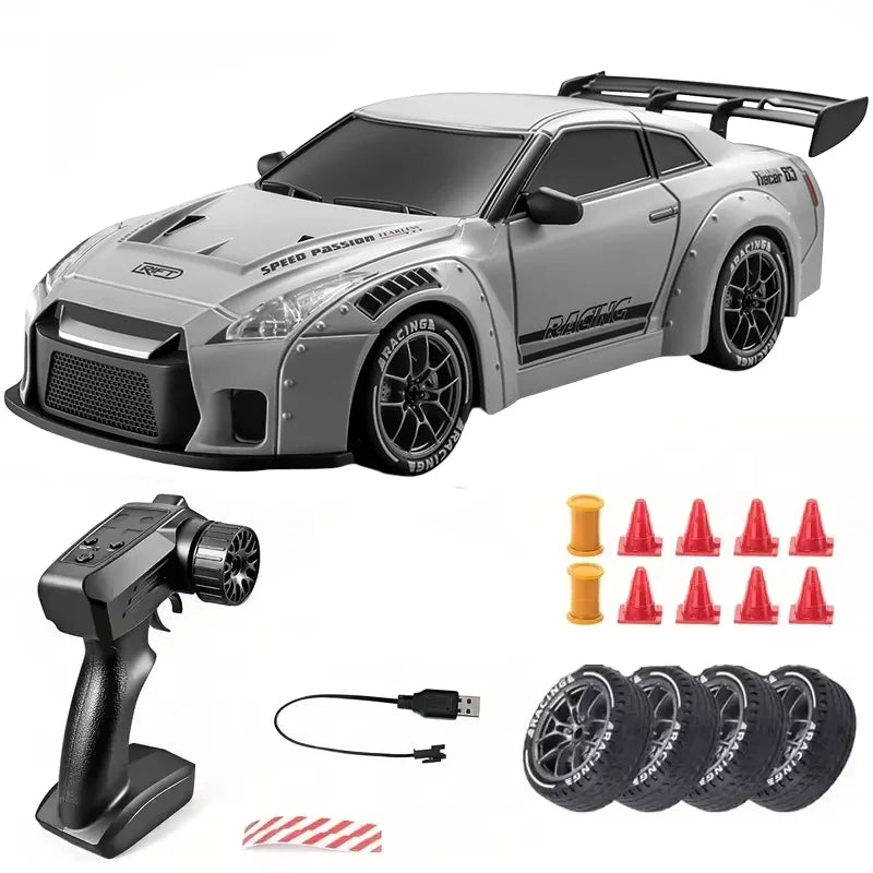 1:24 Scale 20+KM/H RC Drift Car 2.4G 4WD High Speed RC Drifting Car Remote Control Cars with LED Lights Drifting Tires Race Toys